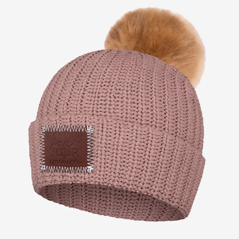 Misty Rose Pom Beanie