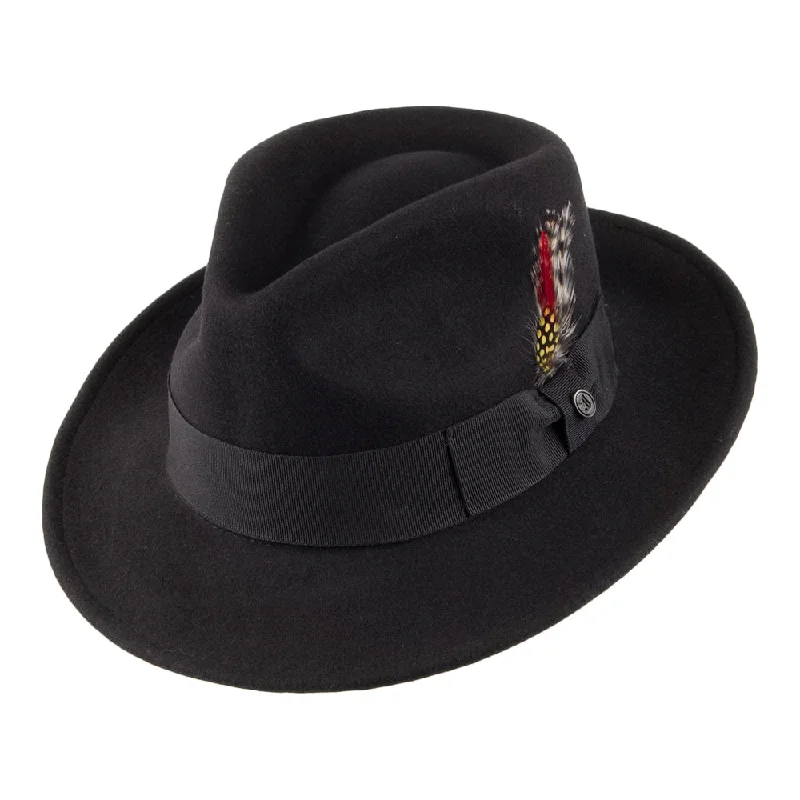 Jaxon & James Crushable C-Crown Fedora Black Wholesale Pack