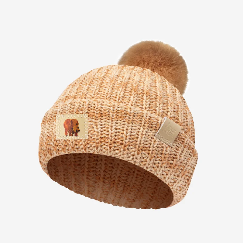 Brown Bear Toddler Pom Beanie