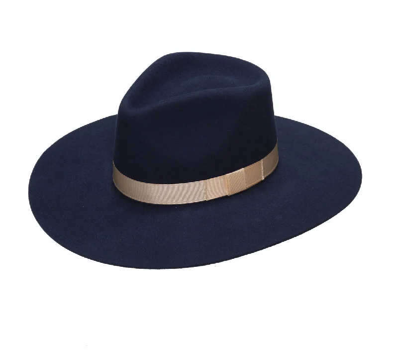 Twister Navy Felt Fedora