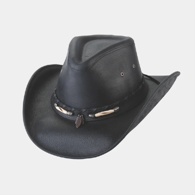 Bullhide Briscoe Unisex Leather Cowboy Hat