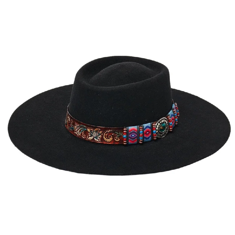 Stampede Hats - “Midnight” Wool Felt Bohemian Bolero Hat