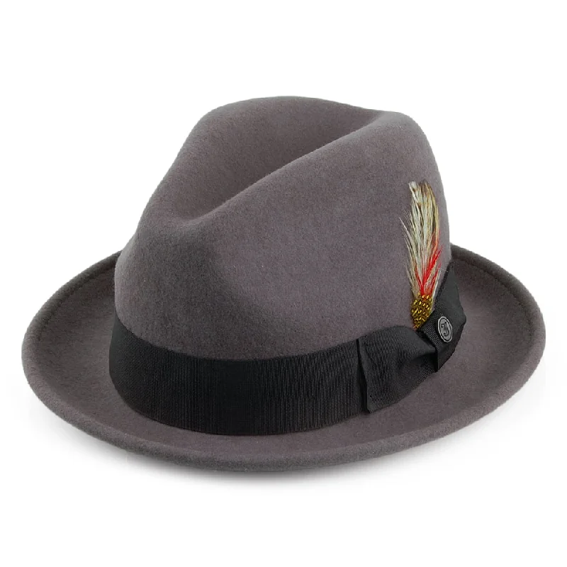 Jaxon & James Crushable Blues Trilby Hat - Grey