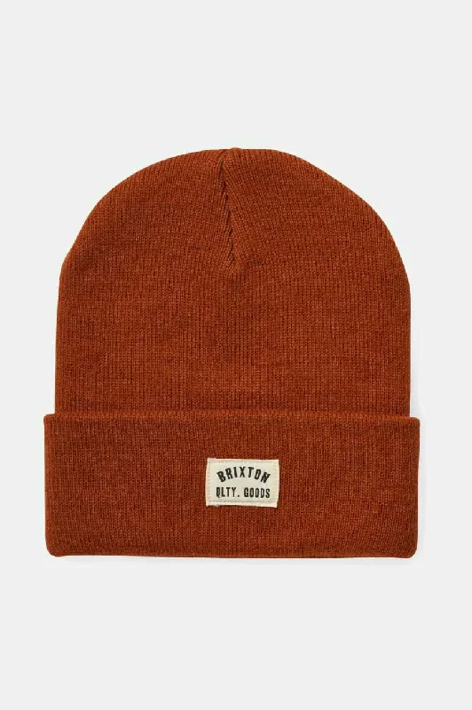 Woodburn Watch Cap Beanie - Rust Orange