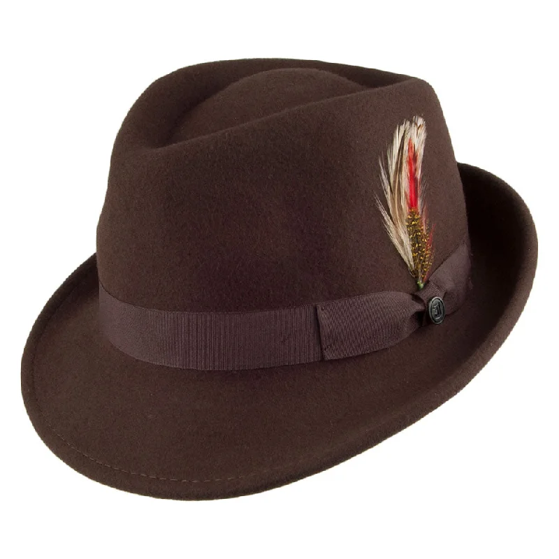 Jaxon & James Detroit Trilby Hat Brown Wholesale Pack