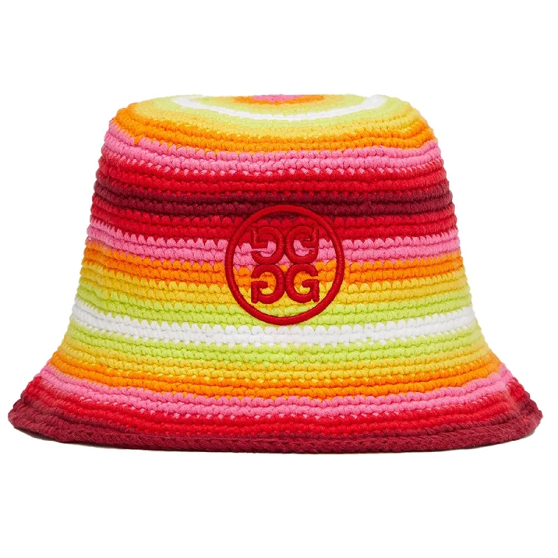 Striped Circle G's Crochet Bucket Hat Lava Multi - SS24