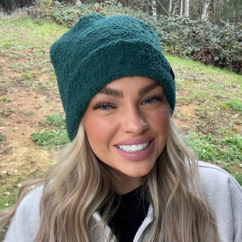 Plush Teddy Beanie | Pine