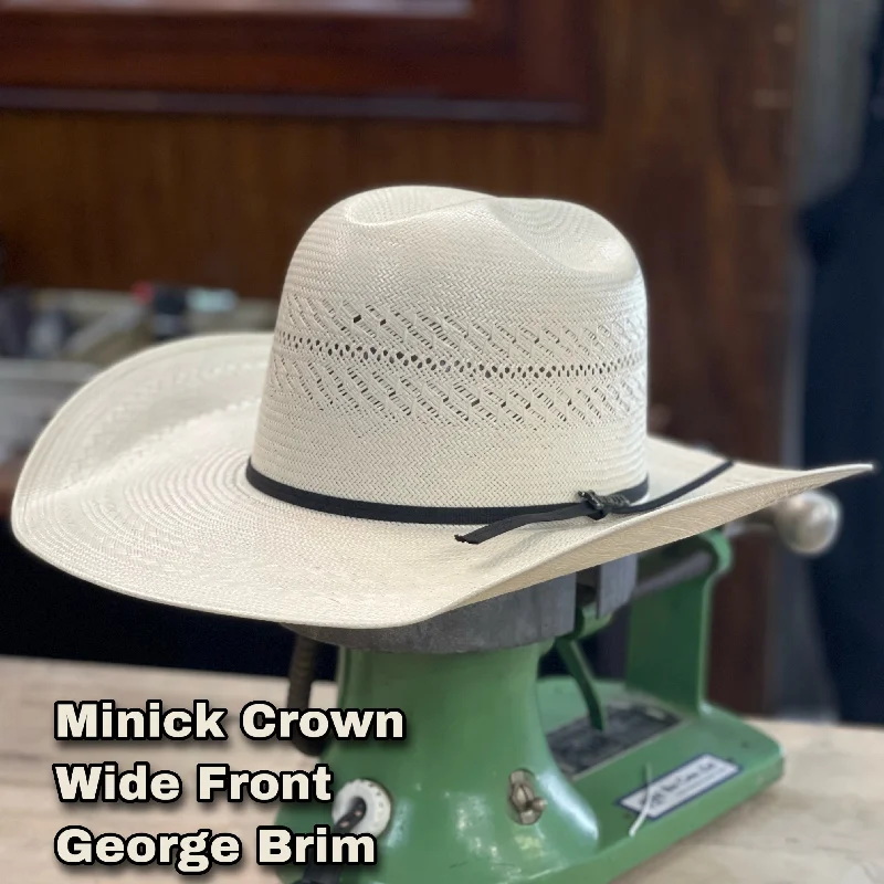 White Twister Shantung 4 1/4" Brim