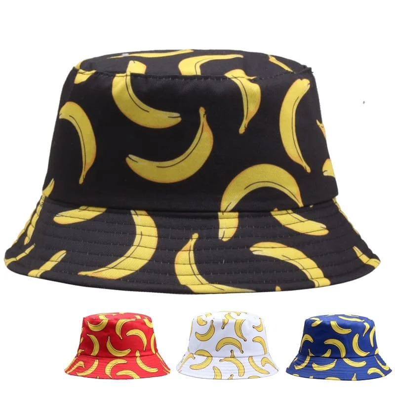 Banana Print Bucket Hat