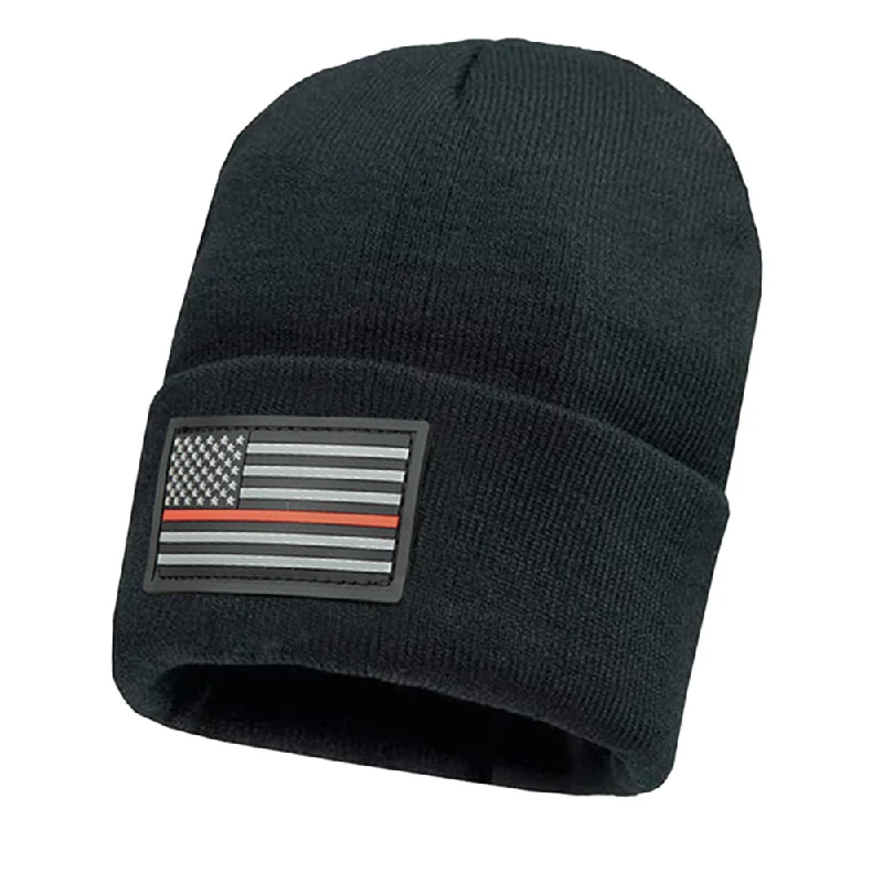 Classic Beanie | Thin Red Line | Black PreOrder