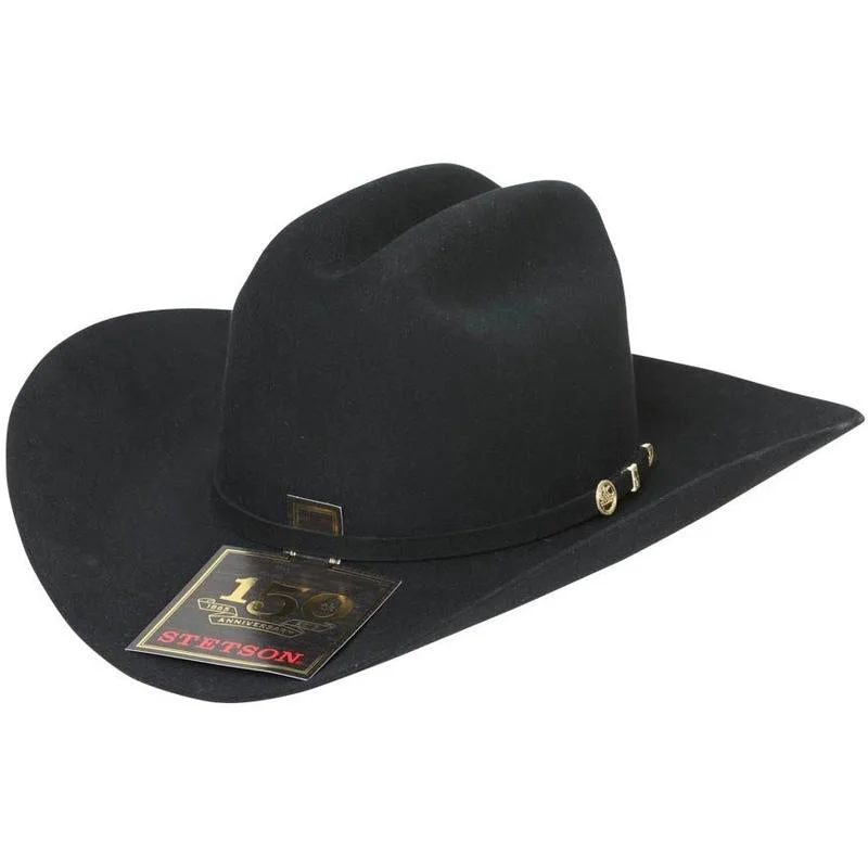 100x El Presidente Stetson Hat - Black