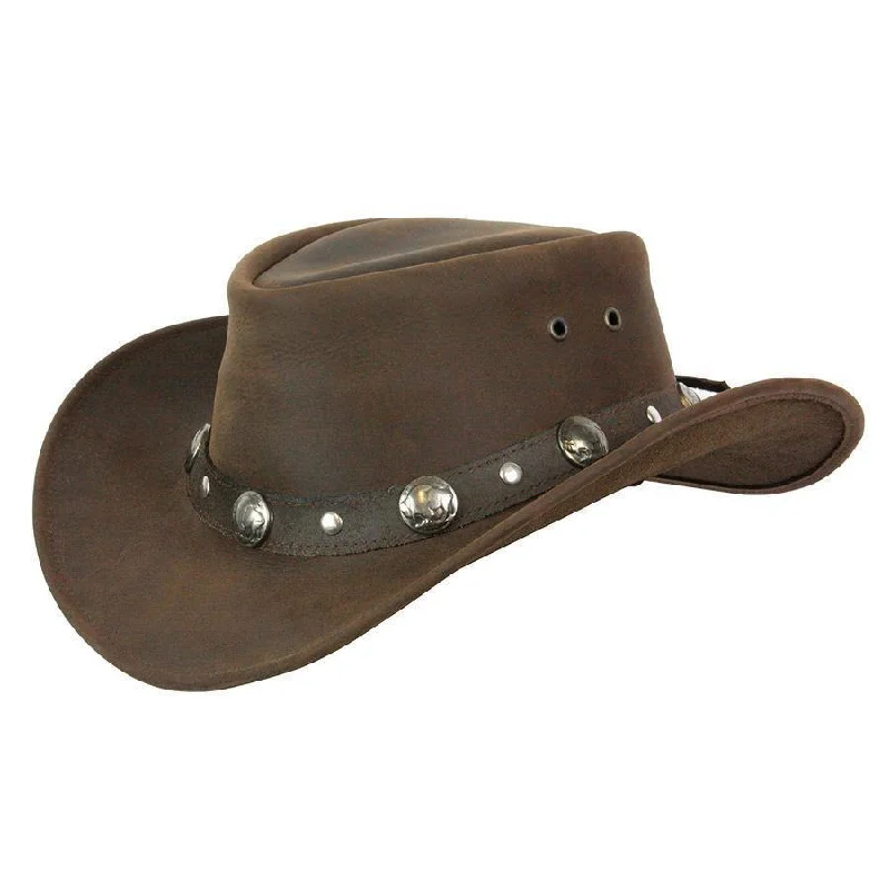 Buffalo Nickel Leather Hat