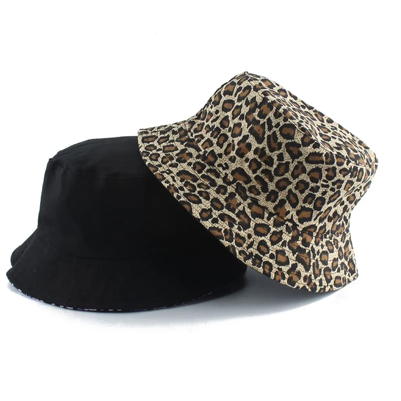 Leopard Skin Cotton Bucket Hat