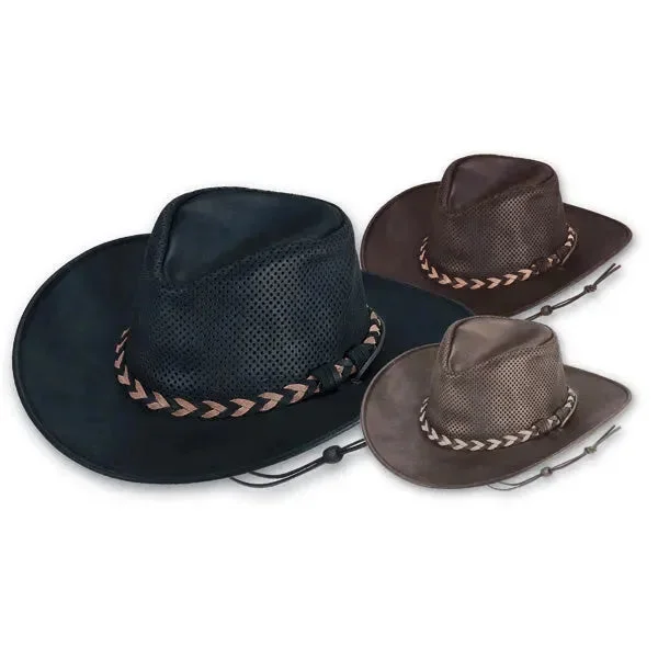 Minnetonka Airflow "Fold Up" Outback - Leather Australian Hat