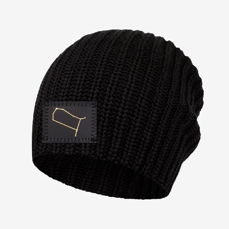 Gemini Constellation Black Beanie