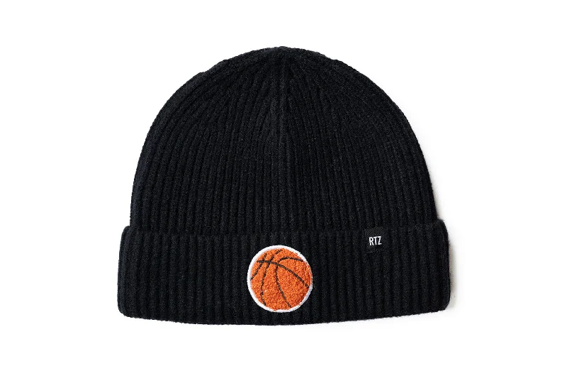 Black Terry Basketball Beanie