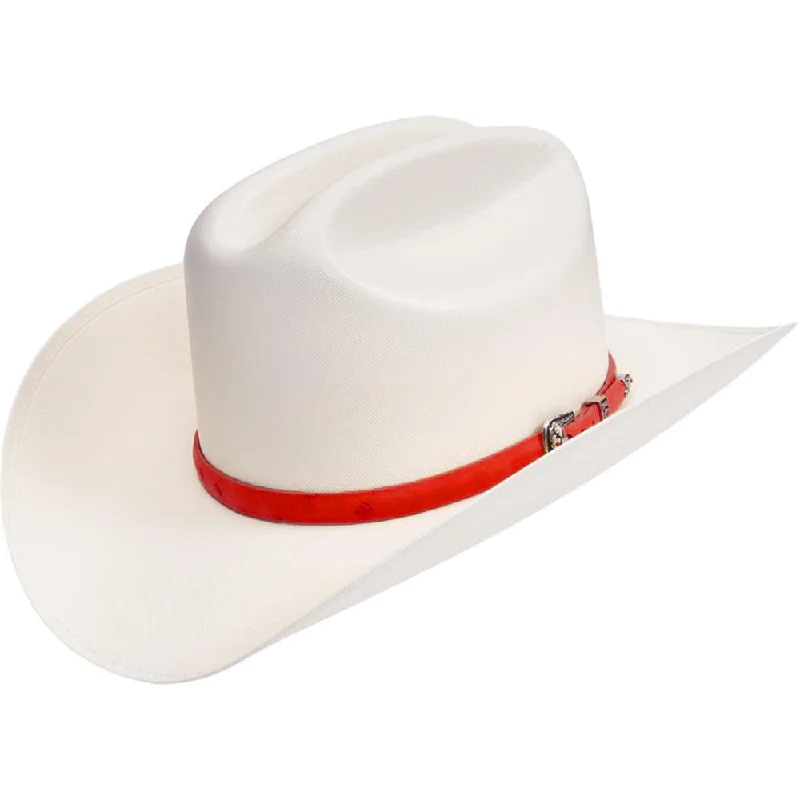 RRango Hats 10,000x Sombrero Sinaloa Style Hat Red Ostrich Band