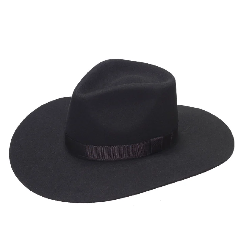 Twister Women's Black Fedora Felt