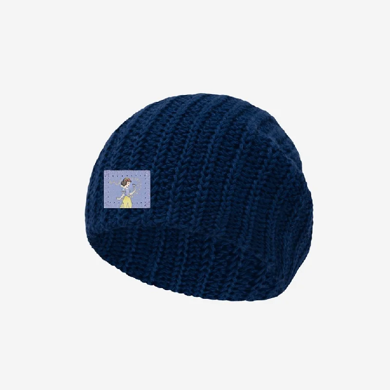 Snow White Gold Foil Light Navy Baby Beanie