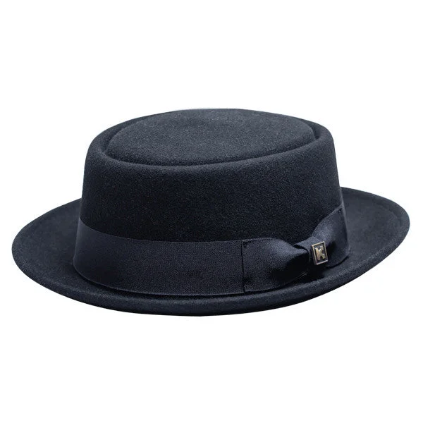 Kenny K - "Heisenberg" Black Wool Felt Pork Pie Hat