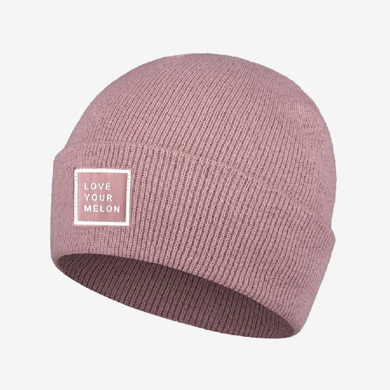 Pale Rose Acrylic Cuffed Beanie