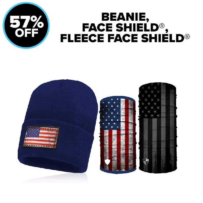 Beanie + Fleece Face Shield® + Face Shield®