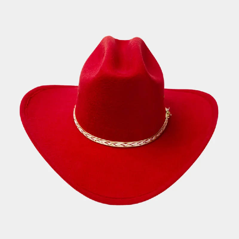 Western Express Red Felt Finish Western Cattleman Hat