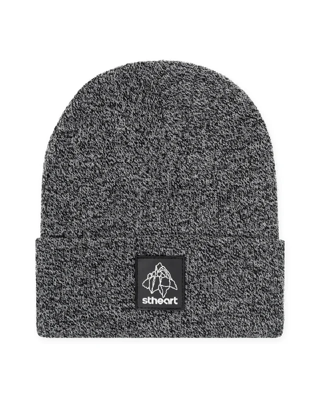 Rock Logo Beanie | Salt & Pepper