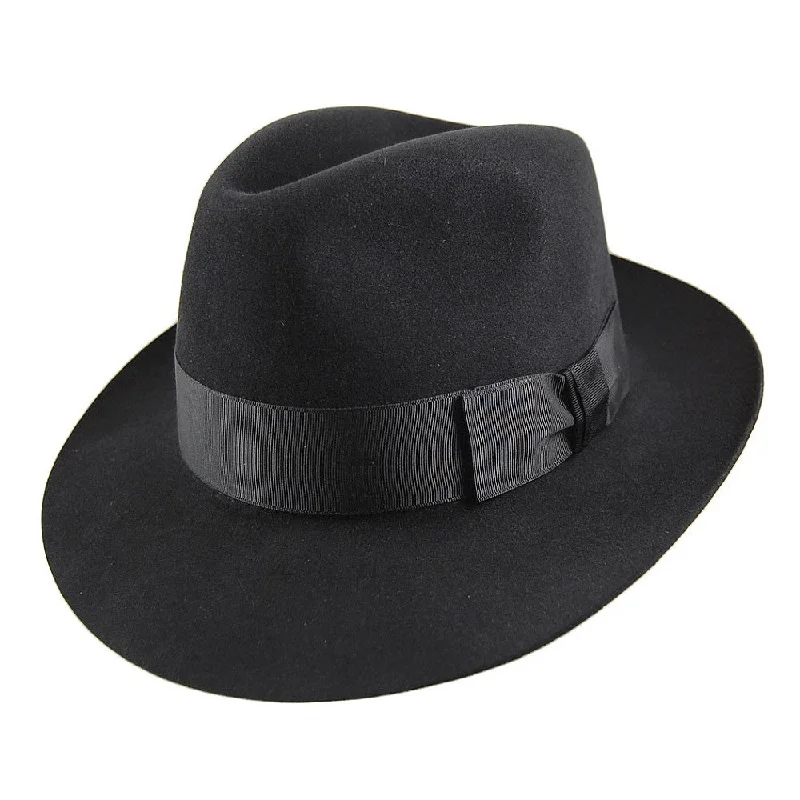 Christys Hats Knightsbridge Fur Felt Fedora - Black