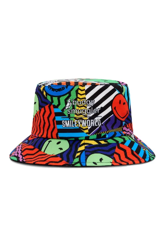 Bucket Hat in SmileyWorld Geometric