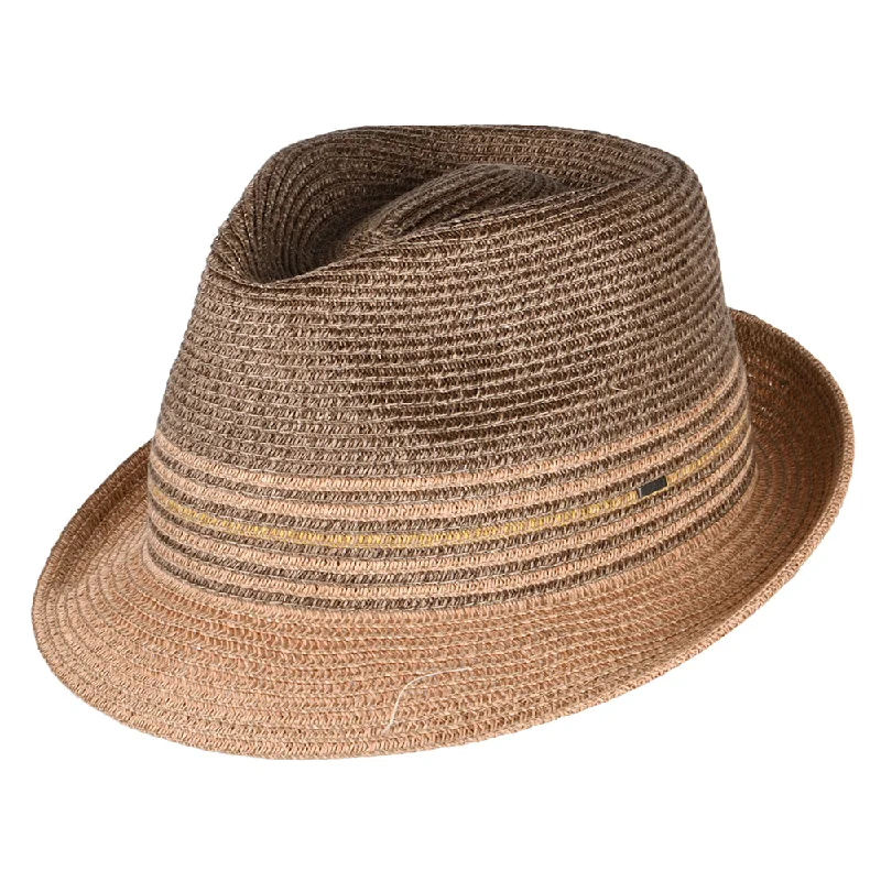 Bailey Hats Hooper Toyo Trilby Hat - Brown-Multi