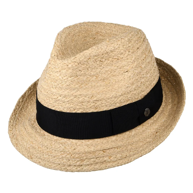 Jaxon & James Saybrook Raffia Trilby Hat Natural Wholesale Pack