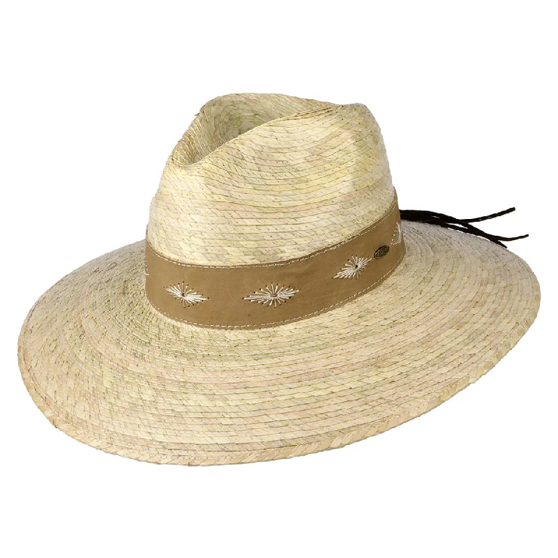 Scala Hats Bianca Palm Safari Fedora Hat - Natural