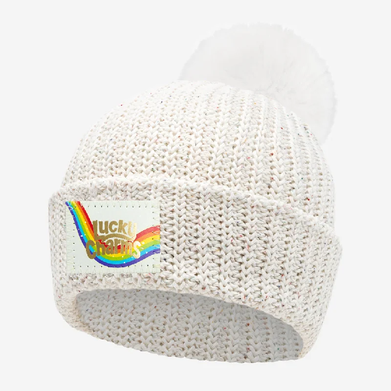 Lucky Charms Natural Confetti Pom Beanie