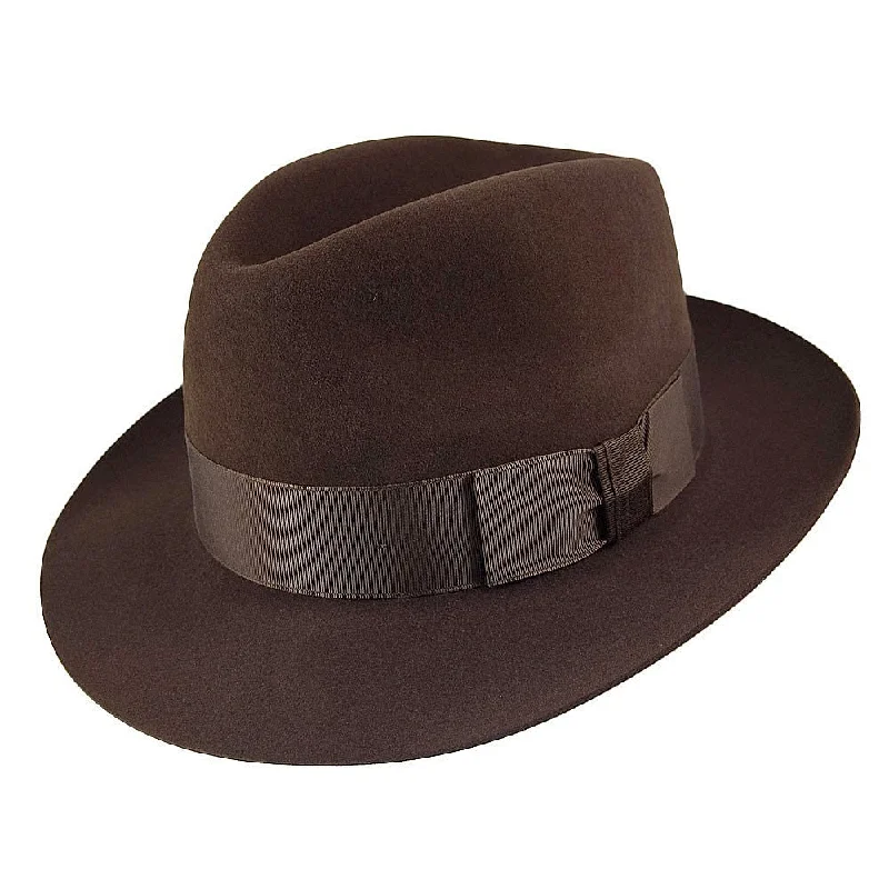 Christys Hats Knightsbridge Fur Felt Fedora - Brown