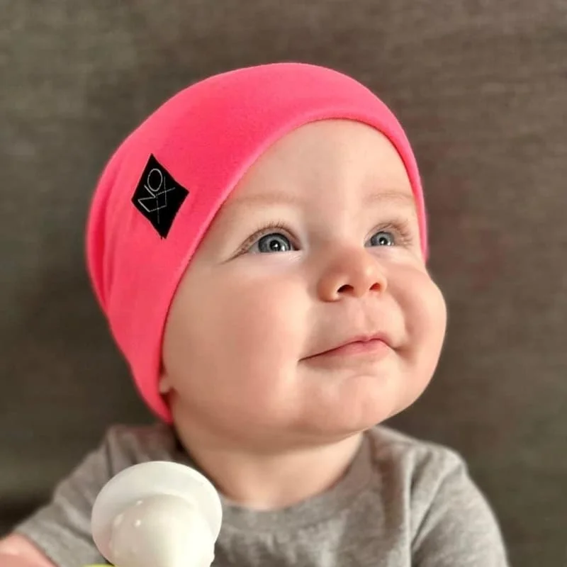 Neon Pink (New) | Jersey Knit Beanie - Infant