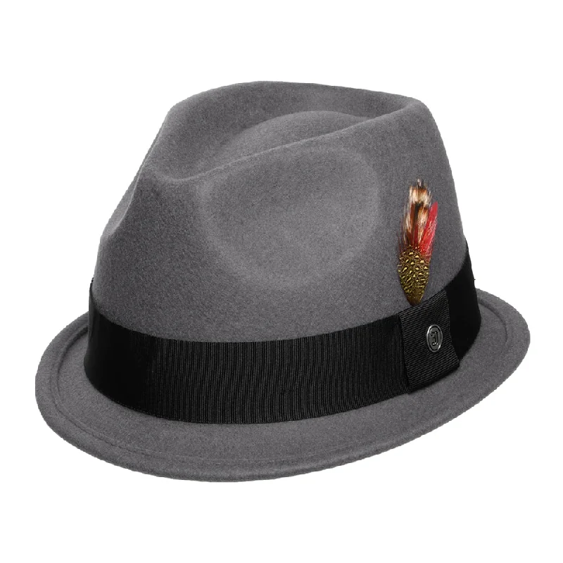 Dekker Crushable Trilby Hat - Grey