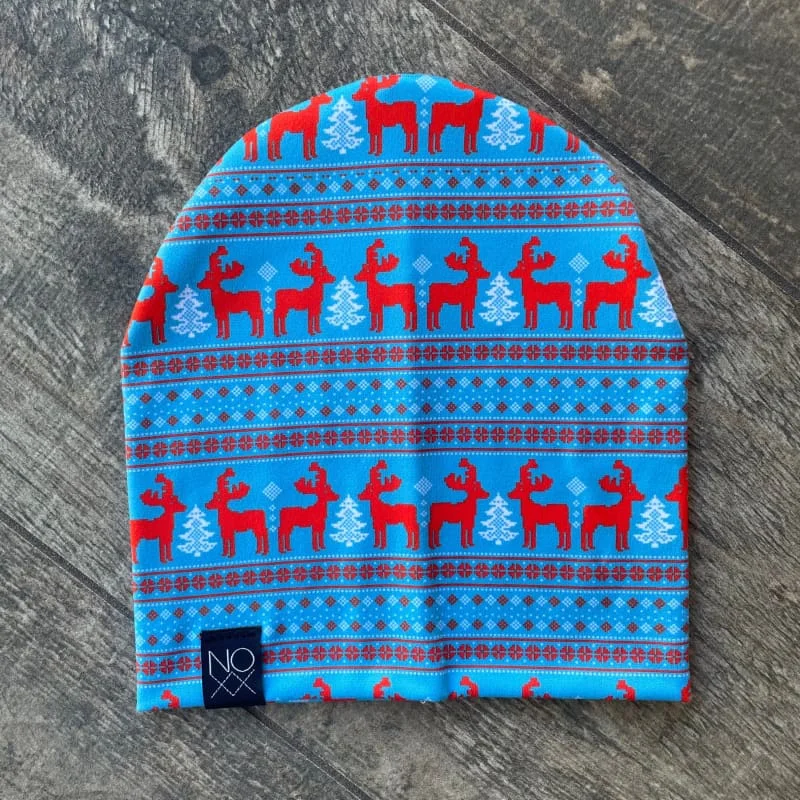 Holiday Print | Jersey Knit Beanie