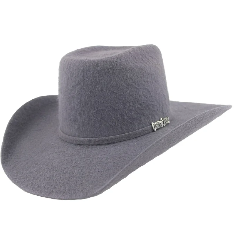 Cuernos Chuecos 10x Dark Gray Grizzly Fur Felt Cowboy Hat