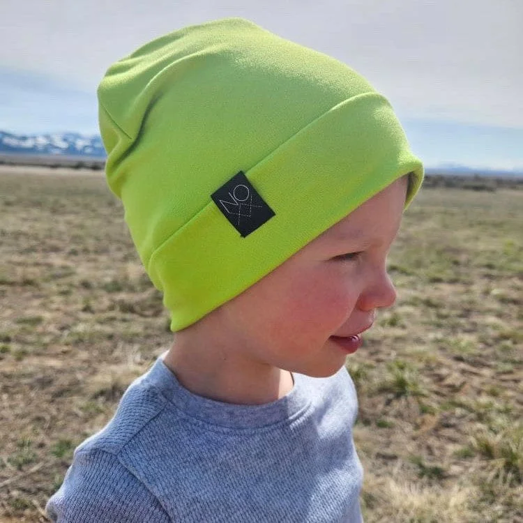 Lime | Brushed Jersey Knit Beanie