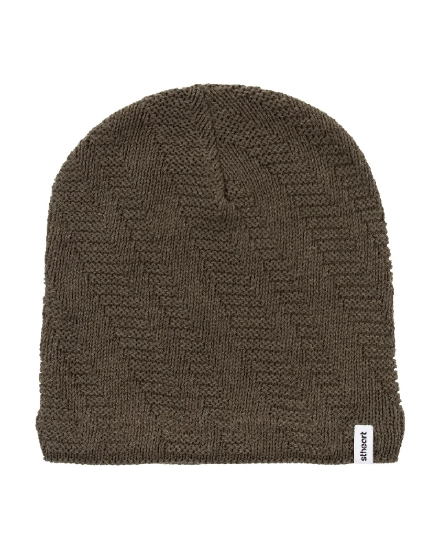 Staircase Slouch Beanie | Dark Earth