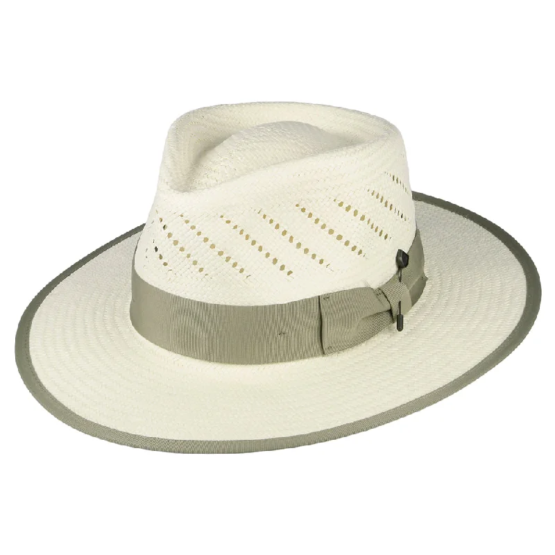 Brixton Hats Bandera Reserve Straw Fedora Hat - Natural