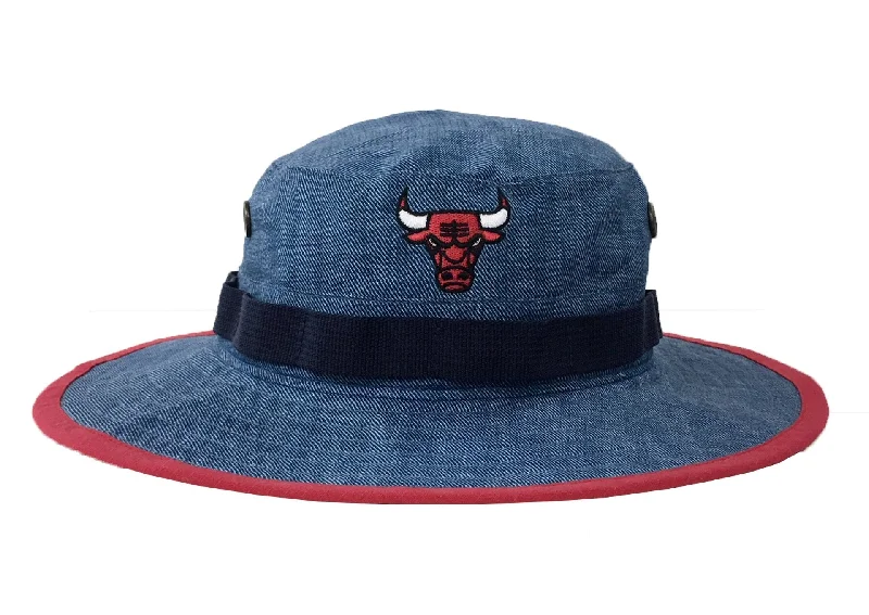 Mitchell & Ness Chicago Bulls Denim Printed Boonie Bucket Hat