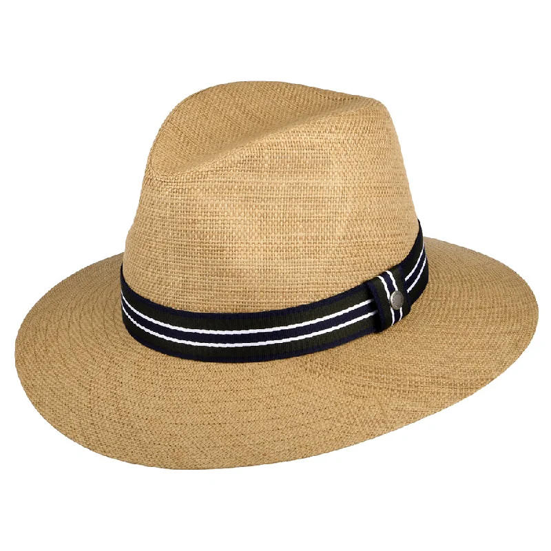 Barbour Hats Rothbury Toyo Straw Fedora Hat - Light Tan