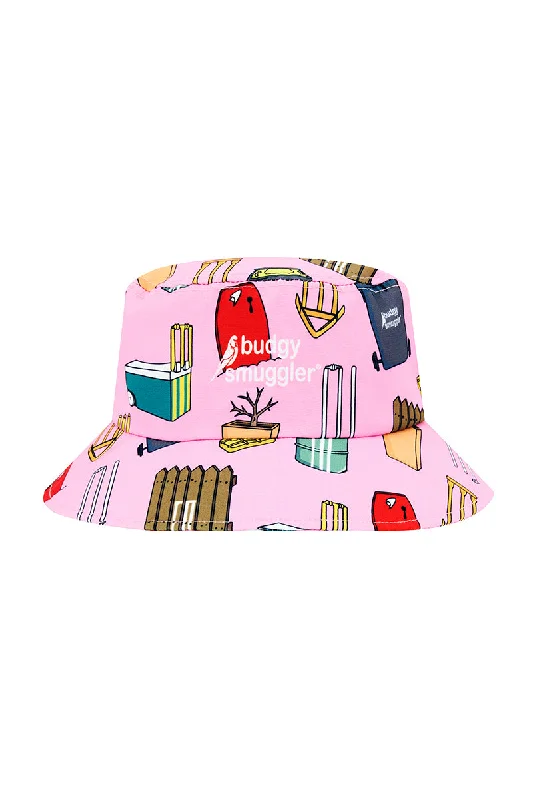 Bucket Hat 2.0 in Pink Cricket Wicket